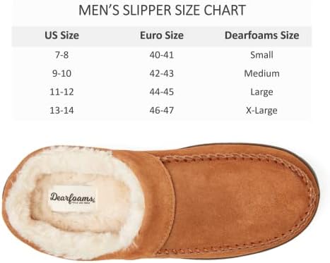 Dearfoams Men's Reed Suede Clog Slipper, Chestnut, 13 | Image 3