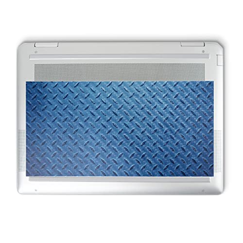 Image of MightySkins Carbon Fiber Skin Compatible with HP Spectre x360 14 inch (2022) Full Wrap Kit - Blue Gridiron | Protective, Durable Textured Carbon Fiber Finish | Easy to Apply | Made in The USA