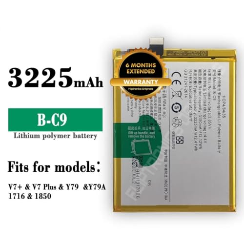 Image of B-C9 Battery for Vivo V7 Plus / Y79 / Y79A /1716 /1850 Battery with 6 Month Warranty **** (I60)