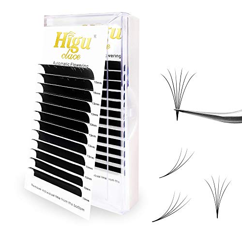 Volume Lash Extensions 0.03 DD Curl 13mm Eyelash Extensions Easy Fan Volume Lashes Extension Rapid Blooming Lashes Self Fanning 2D-10D-20D Easy Fanning Lash Extensions(0.03 DD 13mm)