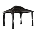 Sojag 500-7156980 Track No.77 Messina Hard Top Sun Shelter, 10' by 12', Charcoal