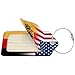American German Flag-1 2 Pack Luggage Tag for Suitcase, Luggage Tags for Suitcases,Leather Stainless Steel Loop Label Tag for Men Women Girlstravel Bag Suitcase