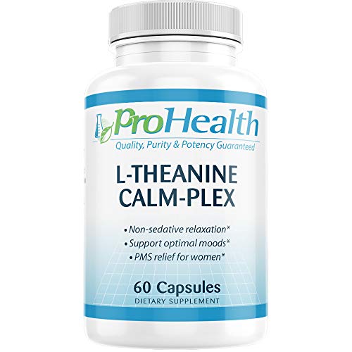 L-Theanine Calm-Plex with GABA and 5-HTP (Suntheanine) (100 mg, 60 Medium Capsules) by ProHealth