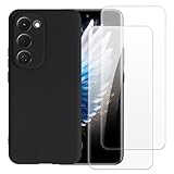 Shantime Case with 2 Pack Screen Protector Combo Compatible with Tecno Spark 40 Pro Plus 4G, Shockproof Cover and Tempered Glass Set for Full Body Safety(Black)