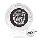 Matériau : Nos cendriers en verre sont fabriqués à partir de verre sans plomb respectueux de l'environnement, transparent, sans bulles, durable et à la mode, support de cendrier, décoration de table de bureau à la maison.