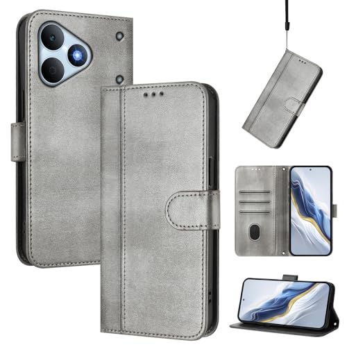 Cover �Ή��@�� for Realme Note 80 4G,�Ή��@�� for Realme Note 80 4G �J�[�h���[�� �E�H���b�g�^ �X�}�[�g�t�H���p ���U�[�J�o�[Gray