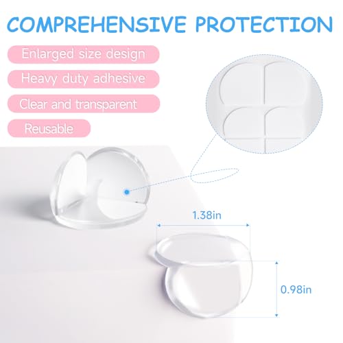 Image of PHIXBEAR Baby Proof Corner Protectors (28 Pack), Extra Soft Silicone Sharp Bumpers and Guards for Bed, Table, and Furniture Edges, Clear