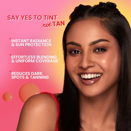 Image of Dot & Key Strawberry Dew Tinted Sunscreen SPF 50+ Pa++++ - 07 Caramel In-Vivo Tested | For Daily Wear, Brightens & Protects Skin, Ultra-light, Blends Easily, With Niacinamide, Natural Finish, Non-Greasy, Non-Sticky | 50ml