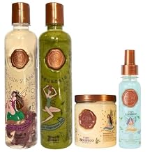 KIT 4 RITUAL BOTANICO Crecimiento Acelerado y Ultra Reparador S.O.S Shampoo de Cebolla, Mascarilla para el Cabello, Acondicionador Intensivo PLEX, Termoprotector para Cabello azul jazmin y vainilla