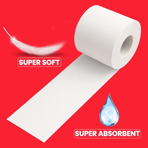 Image of DAFFODIL 2Ply Toilet Paper Tissue -4 Packs (400 pulls /roll, 1600 pulls, 3200 sheets) UltraSoft Toilet Paper Roll, Strong and Long Lasting for Home or Office Use