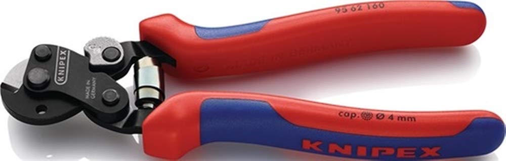 Knipex Drahtseilschere auch für hochfeste Drahtseile brüniert, mit Mehrkomponenten-Hüllen 160 mm 95 62 160