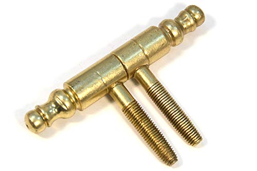 IHC Lot de 2 charnières classiques en laiton avec tête décorative à visser