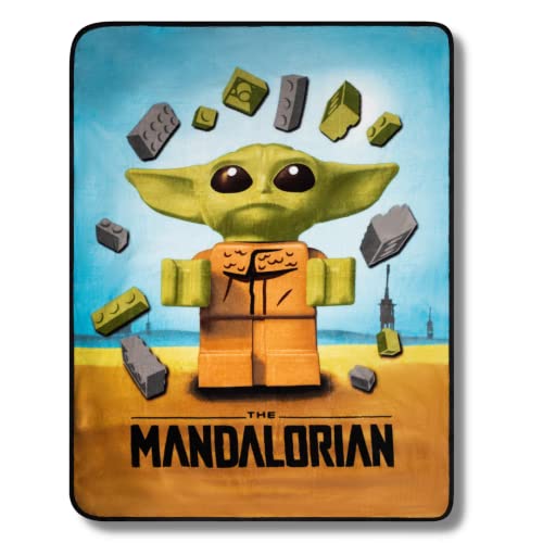 Lego Star Wars The Child Mandalorian Bedding Super Soft Micro Raschel Throw, 46 in x 60 in, by Franco (Official Lego Product)
