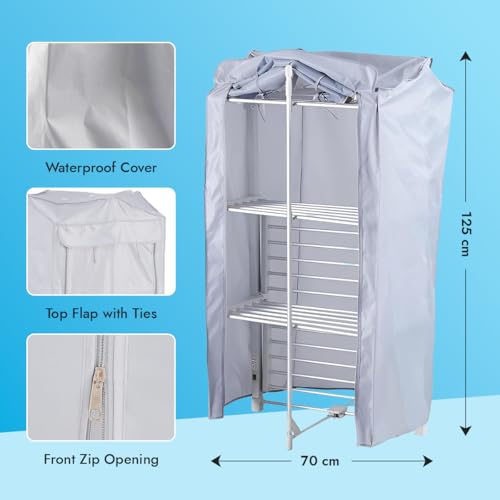 Tarrapu Heated Clothes Airer Cover – Universal 3-Tier Electric Drying Rack/Airer Protective Cover for Black & Decker, Dry:Soon, EasyLife & more - Image 3