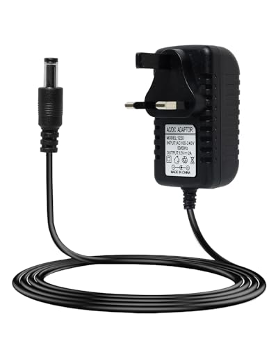 Universal 12V 2A Power Supply AC/DC Adapter 100-240V 50/60Hz, 5.5mm x 2.1mm Plug Power Supply Adapter for LED Strips/Wireless Routers/Security Camera Monitor and WIFI IP/Audio/Video Devices