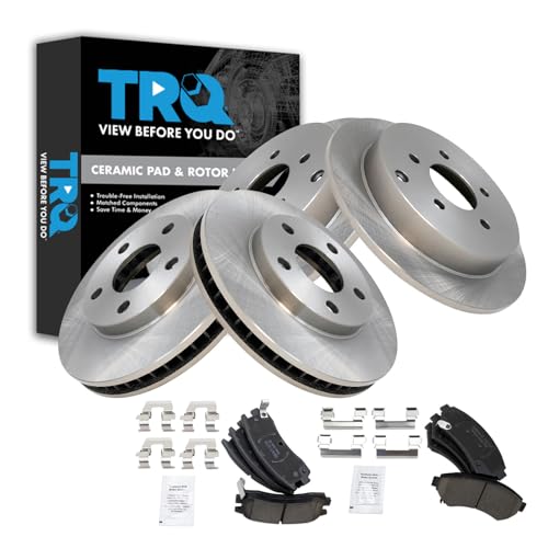 Image of TRQ Front and Rear Brake Pad and Rotor Set Ceramic | For 2002-2004 Pontiac Montana