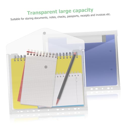 Pochettes perforées transparentes solides contre la perte de papiers