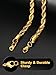 U7 Twisted Rope Chain 24 Inch Chain Necklace Stainless Steel Hip Hop Fashion Jewelry for Men