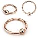 Amelia Fashion Rose Gold Captive Bead Ring IP 316L Surgical Steel (Choose Size)