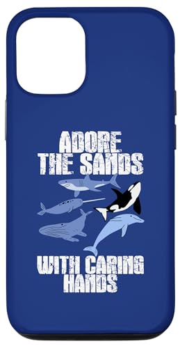 Carcasa para iPhone 12/12 Pro Las ballenas de conservación del océano adoran la arena con