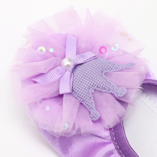 Girls Ballet Dance Shoes Princess Split Sole Dance Shoes Roll Up Slippers Ballroom Dance Shoes 5
