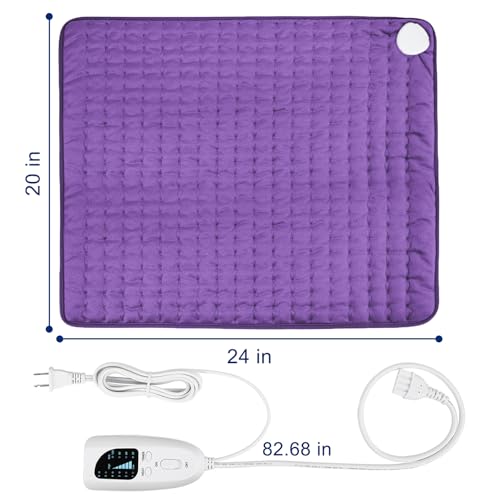Image of Electric Heating pad for Back Neck Shoulder Knee Arms Legs- Electric Heat Pads with 6 Heat Settings & Auto Shut Off &Dry /Moist Heat Heating Pad for Birthday Mother Father Girl Men Women
