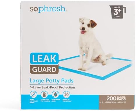 So Phresh Large Leak Guard Quilted Potty Pads Count of 200