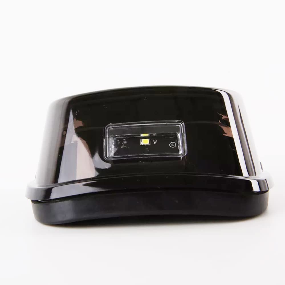 Riloer Motocicleta 13 LED Luz trasera con lente ahumada negra para H-arley D-yna Road King Electra Glide Street Bob Touring Luz trasera LED ahumada con línea de freno de iluminación roja