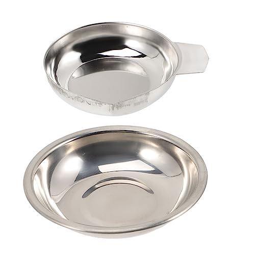 2 Piezas Escala De Joyería Balanza De Bolsillo Micro Pequeña Escala Digital Gramos Mini Electrónico Plataforma Escala Postal Sartenes Pesas Cacerola Plato Silver Acero Inoxidable HAPINARY