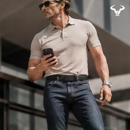 Image of Men's Belt,Bulliant Leather Adjustable Belt for Men Dress Casual 1 3 /8,Trim to Fit