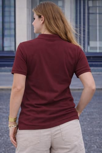 Image of Mack Jonney Women's Cotton Polo T-Shirt|Solid Regular Fit|Half Sleeve Collar T-Shirt for Casual Wear-MJ-32