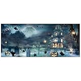 Instalación fácil: colgar este banner de Halloween es una brisa con arandelas de metal reforzadas en cada esquina..El paquete incluye una cuerda de 10 metros y cuatro ganchos, asegurando una configuración segura y sin esfuerzo sin la necesidad de herramientas adicionales.