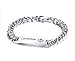 Produktbild VNOX Herren Damen Edelstahl COUMADIN Gravierte Medizinische Alert ID Armband Silber,21,5 cm