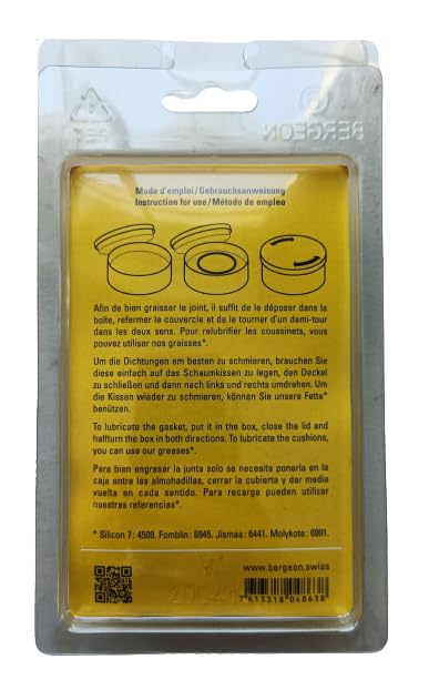 KD89 Bergeon 7055 Lubricant Box with Impregnated Foam for O-Ring or Flat Seals up to 60 mm, Black - Image 4