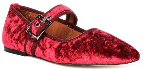Kiera 2 Women's Velvet Flat Marj Jane Ballet Flat