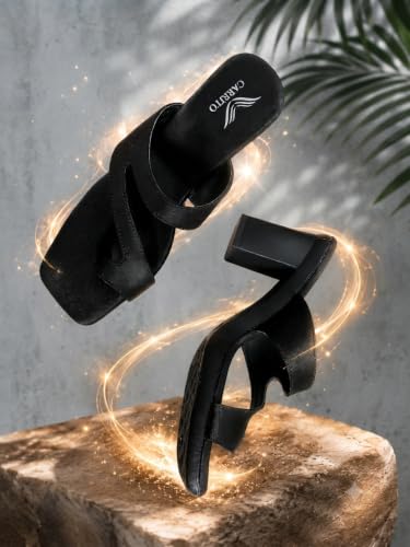 Image of Carrito Women's Block Heels, Lightweight & Comfortable For Girls