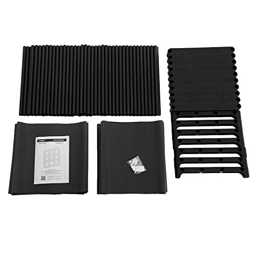 SONGMICS Aufbewahrungsregal mit 9 Fächern, offener Aufbewahrungsschrank, Bücherregal, Organizer für Wohnzimmer, Schwarz LSN45BK