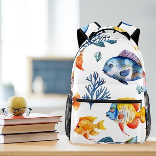 Sac à dos poisson coloré multicolore pour filles et garçons
