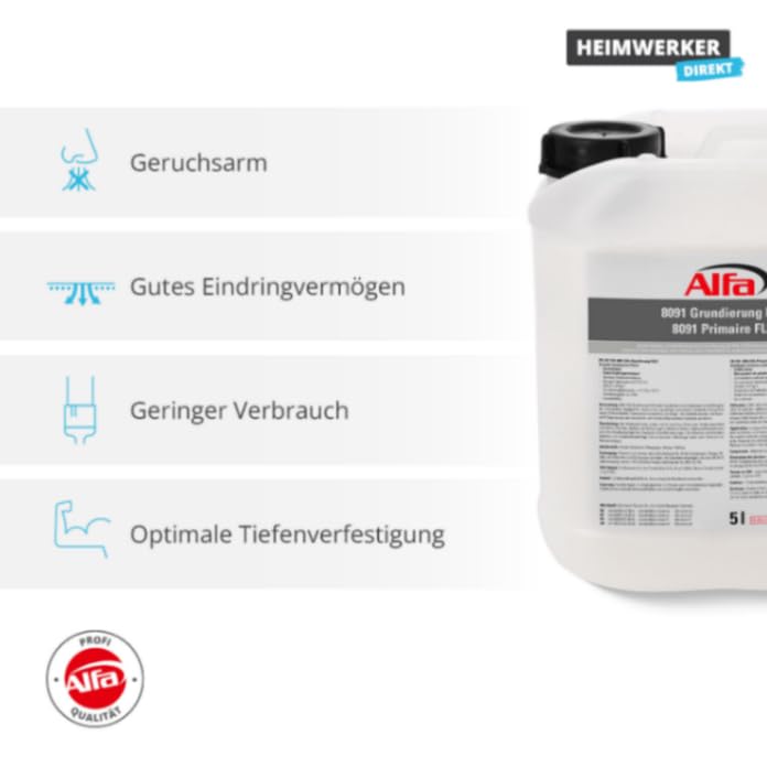 Alfa Grundierung FLEX 5 l – Voranstrich und Tiefengrundierung (5 l)