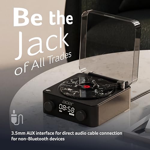 Image of Acer DreamWave Bluetooth 5W Speaker with Built-in 1500mAh Battery | TF Card & AUX Support | Water Ripple Night Light, White Noise Sound Machine, RGB Ambient Lamp, Portable Bedside Device