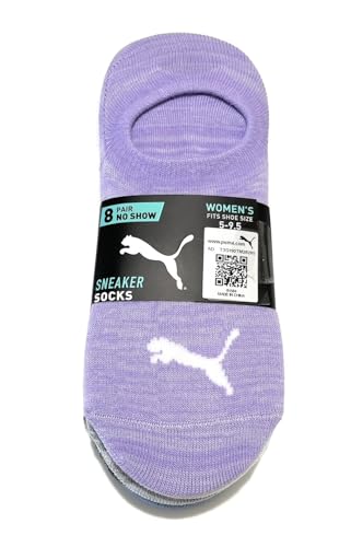 Puma Ladies Sneaker Liner Socks, 8-pair (Multi Color), 9.53