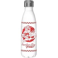 Netflix Surfer Pizza Botella de acero inoxidable de 17 onzas