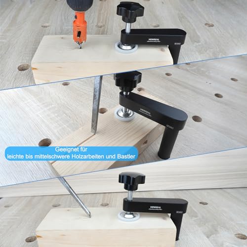 2 Stück Erweitert Niederhalter 20mm bankhaken für Holzbearbeitung Werkbank, Niederhalter Werkbank Verstellbare Aluminiumlegierung