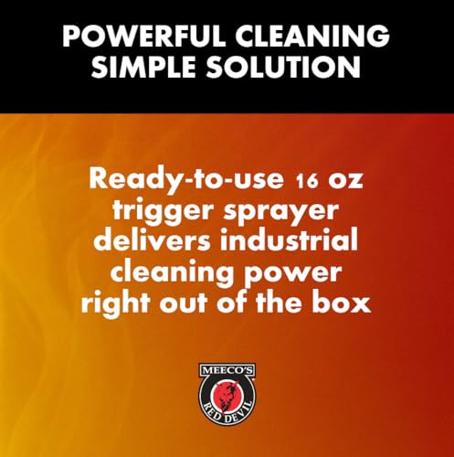 MEECO'S RED DEVIL 701 Wood Stove Glass Cleaner - Removes Creosote, Soot & Smoke from Wood, Pellet, Coal Stoves & Fireplace Inserts (16 fl oz) - Made in the USA