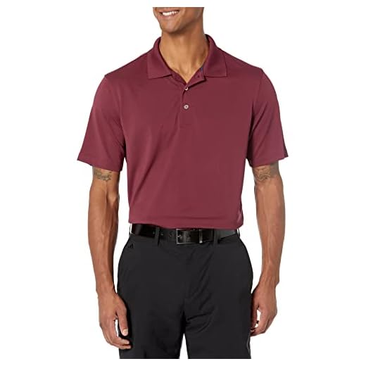 Amazon Essentials Polo de Golf, Secado Rápido Que Absorbe la Humedad, Manga Corta Hombre, Burdeos Intenso, XL