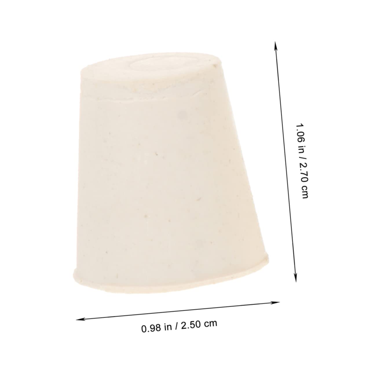 Tappi in Gomma Piena Conica Beige 50 Pezzi per Bottiglie