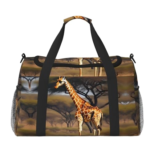 Sac de sport sous le siège girafe africaine voyage noir