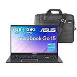 ASUS Vivobook Go 15 Intel Celeron N4500/ 8GB RAM/ 128 SSD/FHD 60Hz/ Wi-Fi 5+ Bluetooth 5.1/ + Maletín de Viaje/Servicio y...