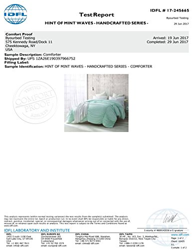 Byourbed Hint of Mint Waves - Handcrafted Series - Full Comforter