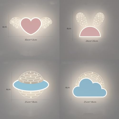 LED apliques de pared interior regulable 2700K-6500K de hierro decorativo 4